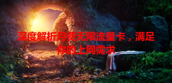 深度解析月费无限流量卡,满足你的上网需求
