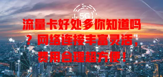 流量卡好处多你知道吗?网络连接丰富灵活,费用合理超方便!