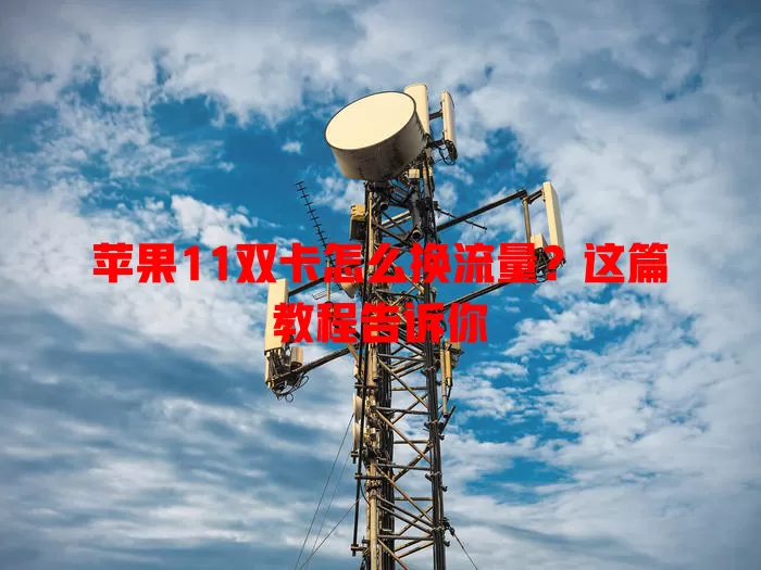 苹果11双卡怎么换流量?这篇教程告诉你
