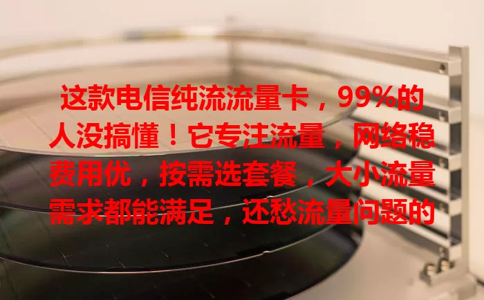 这款电信纯流流量卡,99%的人没搞懂!它专注流量,网络稳费用优,按需选套餐,大小流量需求都能满足,还愁流量问题的快来看看!