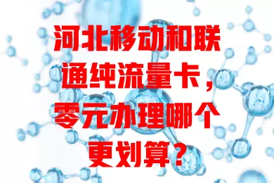 河北移动和联通纯流量卡,零元办理哪个更划算?