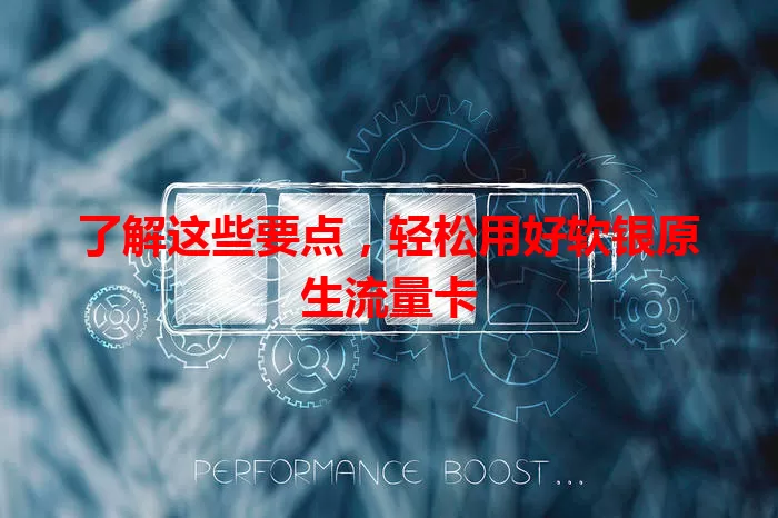 了解这些要点,轻松用好软银原生流量卡