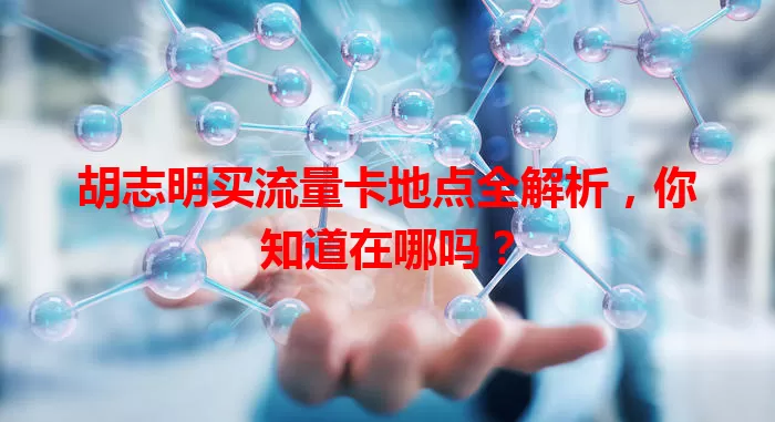 胡志明买流量卡地点全解析,你知道在哪吗?