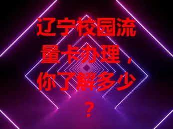 辽宁校园流量卡办理,你了解多少?