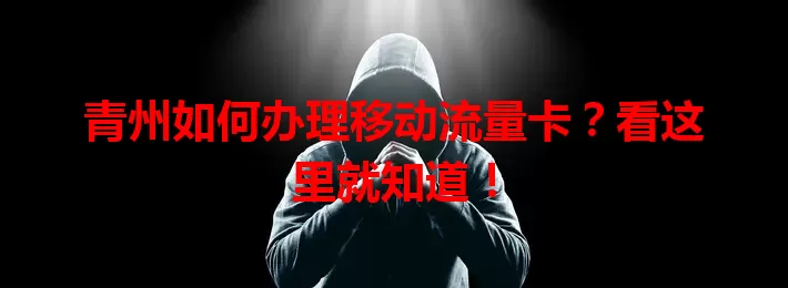 青州如何办理移动流量卡?看这里就知道!