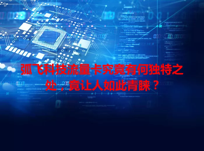 弧飞科技流量卡究竟有何独特之处,竟让人如此青睐?