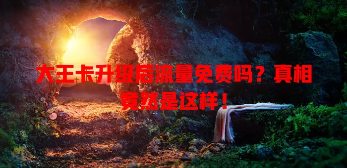 大王卡升级后流量免费吗?真相竟然是这样!