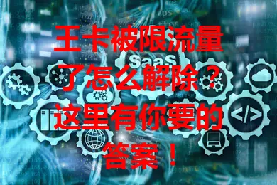 王卡被限流量了怎么解除?这里有你要的答案!