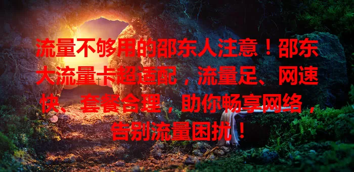 流量不够用的邵东人注意!邵东大流量卡超适配,流量足、网速快、套餐合理,助你畅享网络,告别流量困扰!