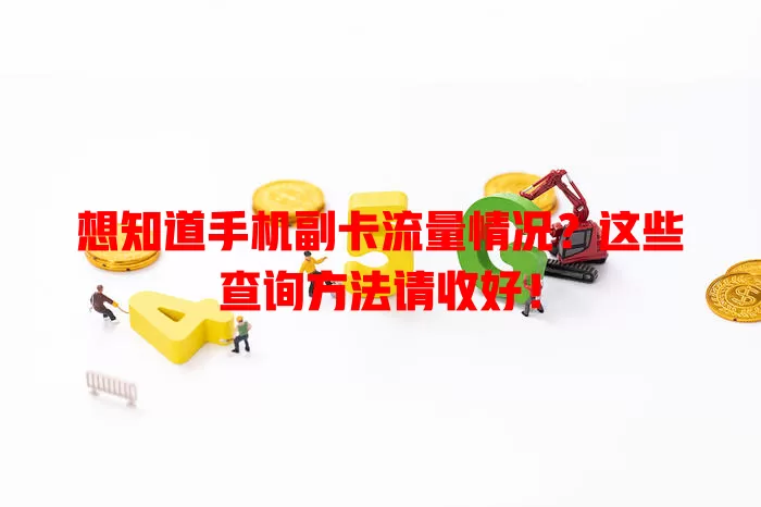 想知道手机副卡流量情况?这些查询方法请收好!