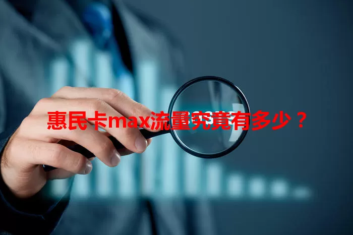 惠民卡max流量究竟有多少?
