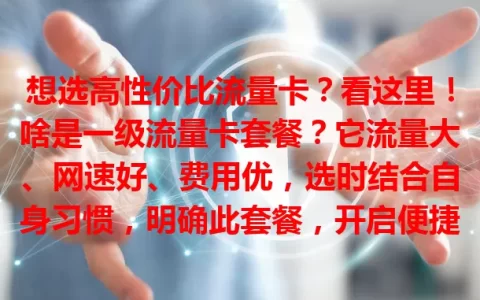 想选高性价比流量卡？看这里！啥是一级流量卡套餐？它流量大、网速好、费用优，选时结合自身习惯，明确此套餐，开启便捷移动上网生活！