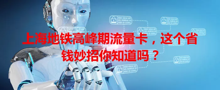 上海地铁高峰期流量卡,这个省钱妙招你知道吗?