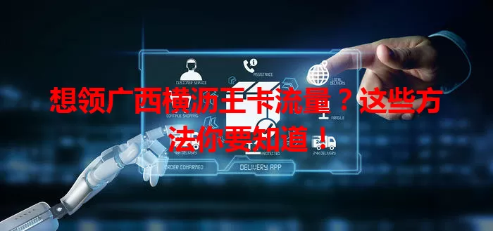 想领广西横沥王卡流量?这些方法你要知道!