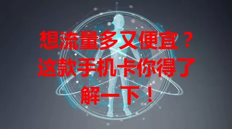 想流量多又便宜?这款手机卡你得了解一下!