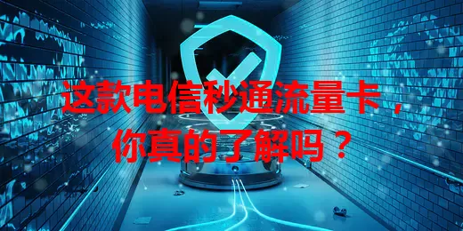 这款电信秒通流量卡,你真的了解吗?