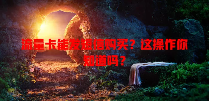 流量卡能发短信购买?这操作你知道吗?