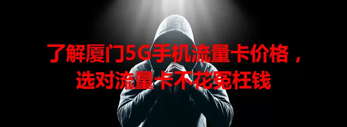 了解厦门5G手机流量卡价格,选对流量卡不花冤枉钱