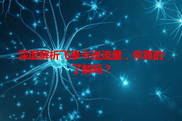 深度解析飞享卡送流量,你真的了解吗?