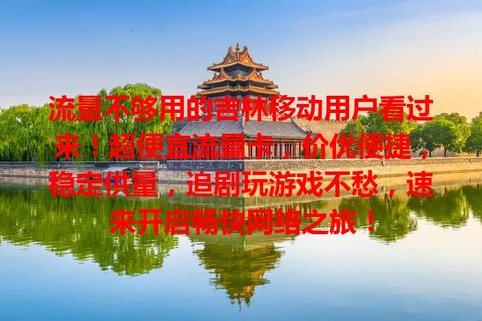 流量不够用的吉林移动用户看过来!超便宜流量卡,价优便捷,稳定供量,追剧玩游戏不愁,速来开启畅快网络之旅!