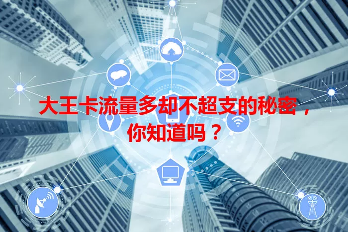 大王卡流量多却不超支的秘密,你知道吗?