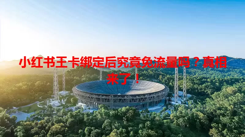 小红书王卡绑定后究竟免流量吗?真相来了!