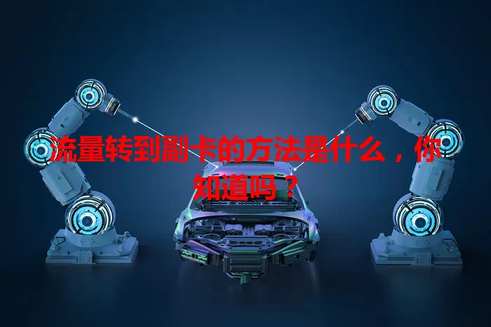 流量转到副卡的方法是什么,你知道吗?