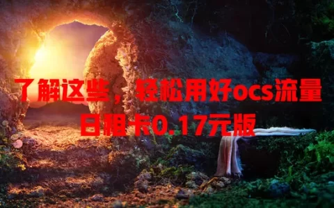 了解这些，轻松用好ocs流量日租卡0.17元版