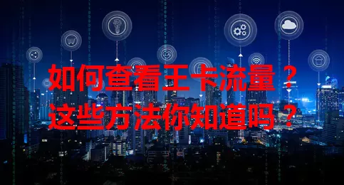 如何查看王卡流量?这些方法你知道吗?