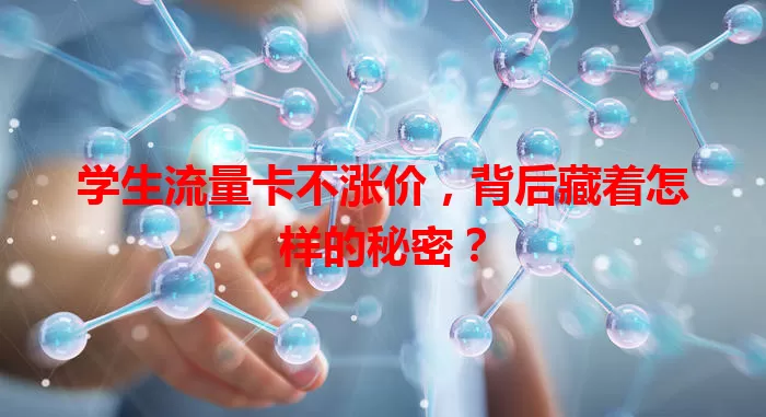 学生流量卡不涨价,背后藏着怎样的秘密?