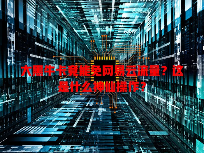 大黑牛卡竟能免网易云流量?这是什么神仙操作?