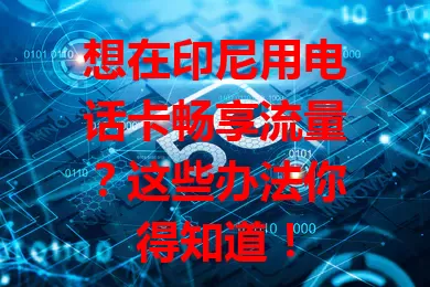 想在印尼用电话卡畅享流量?这些办法你得知道!