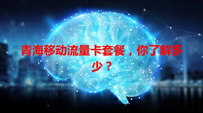 青海移动流量卡套餐,你了解多少?