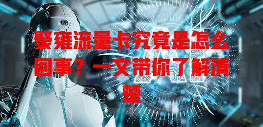聚雍流量卡究竟是怎么回事?一文带你了解清楚