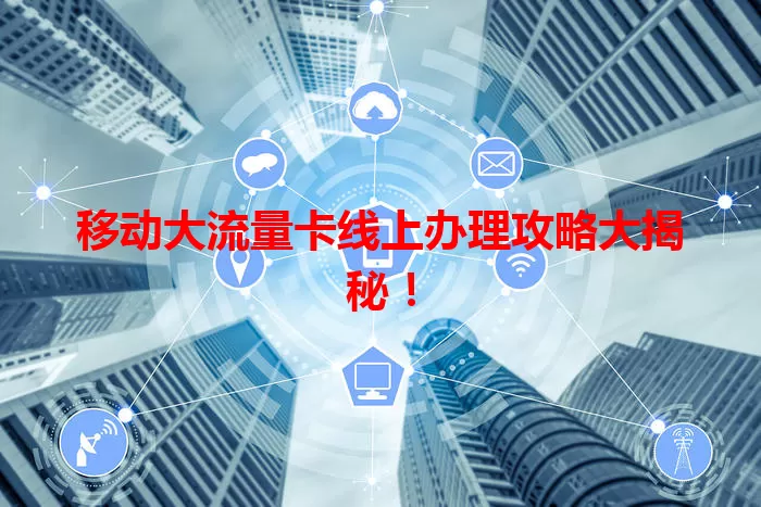 移动大流量卡线上办理攻略大揭秘!