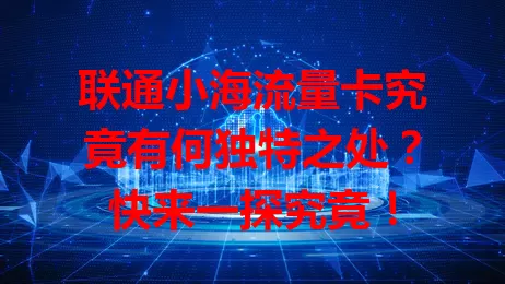 联通小海流量卡究竟有何独特之处?快来一探究竟!