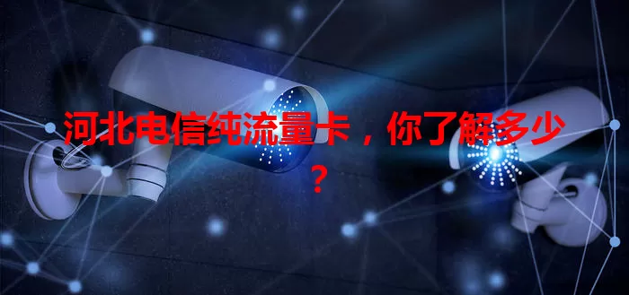河北电信纯流量卡,你了解多少?