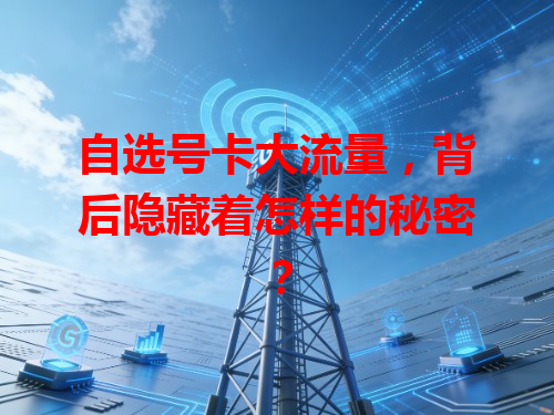 自选号卡大流量，背后隐藏着怎样的秘密？