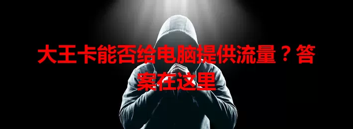 大王卡能否给电脑提供流量?答案在这里