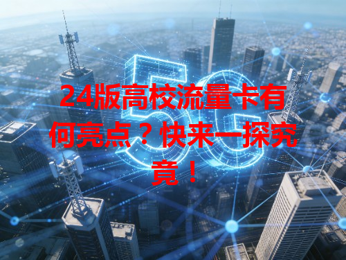 24版高校流量卡有何亮点？快来一探究竟！