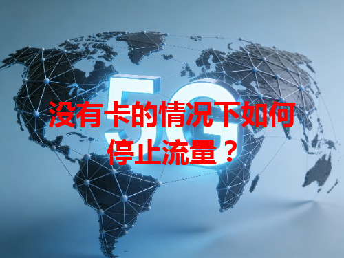 没有卡的情况下如何停止流量？