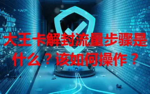 大王卡解封流量步骤是什么？该如何操作？