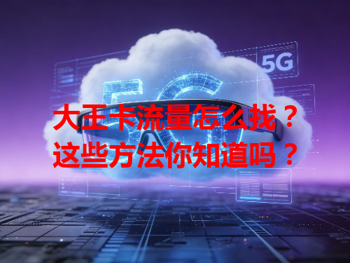 大王卡流量怎么找？这些方法你知道吗？