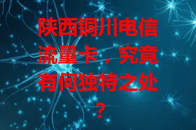 陕西铜川电信流量卡,究竟有何独特之处?
