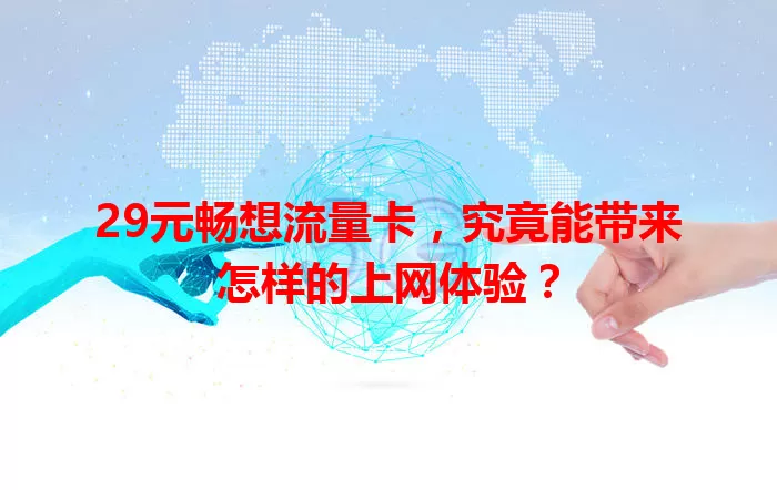 29元畅想流量卡,究竟能带来怎样的上网体验?