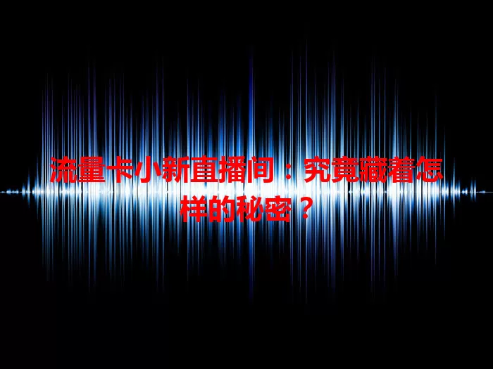 流量卡小新直播间:究竟藏着怎样的秘密?