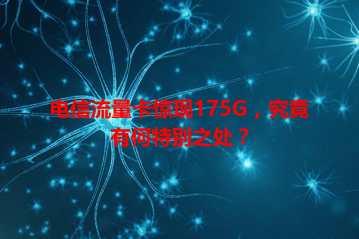 电信流量卡惊现175G，究竟有何特别之处？