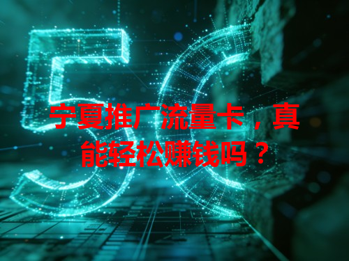 宁夏推广流量卡，真能轻松赚钱吗？