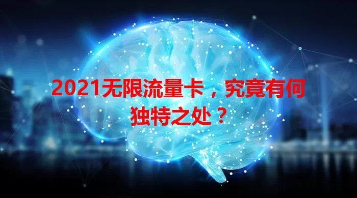 2021无限流量卡,究竟有何独特之处?