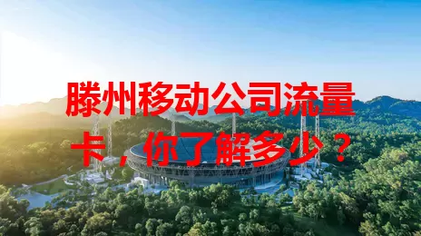 滕州移动公司流量卡,你了解多少?